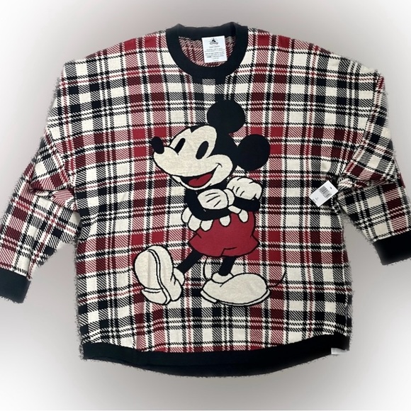 Disney Sweaters - NWT 🆕 Disney Parks Spirit Jersey - Mickey Plaid